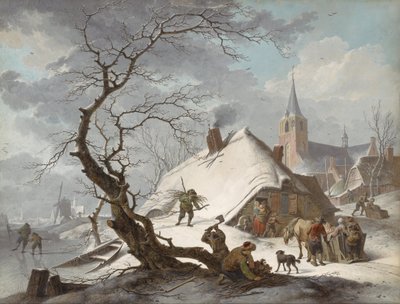 A Winter Scene by Hendrick de Meyer